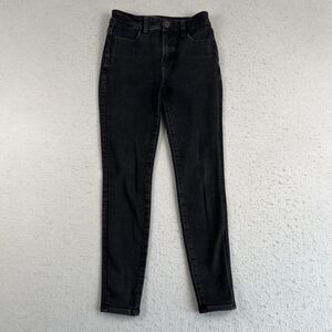 American‎ Eagle The Dream Jean Hi Rise Jegging Black Denim Jean Womens 0 Short